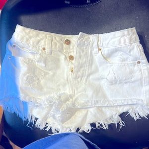 forever 21 white shorts US 25
